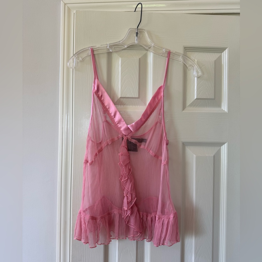 Rampage Clothing Company Pink Sheer Camisole
